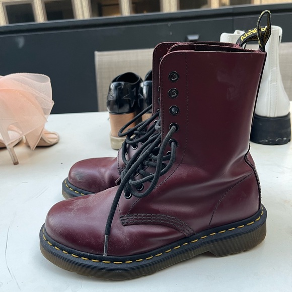 Dr. Martens Red Waterproof Boots - Picture 3 of 4